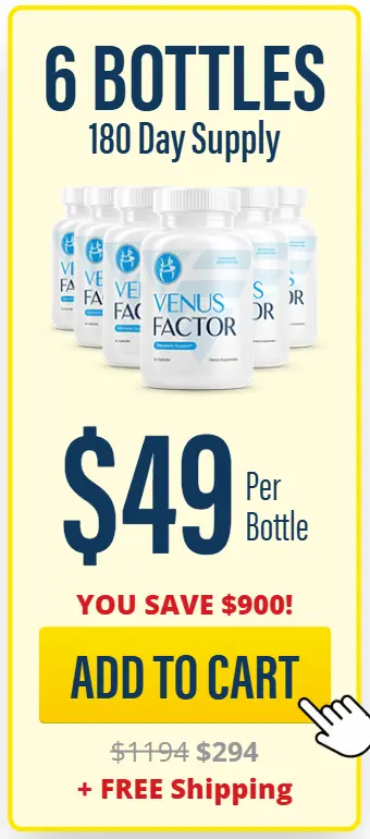 Venus Factor 6 bottle package 180-day supply best value