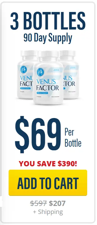 Venus Factor 3 bottle package 90-day supply